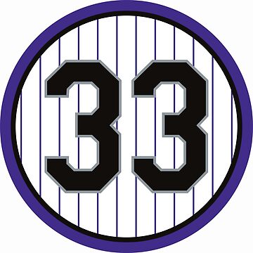 Larry Walker #33 Jersey Number Sticker for Sale by StickBall