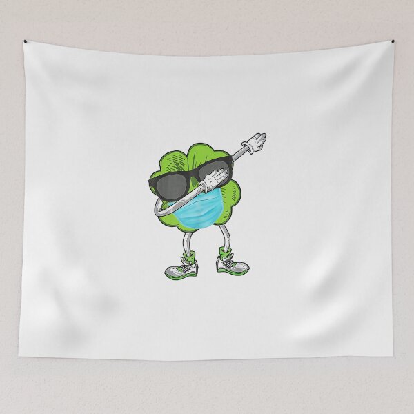Item preview, Funny Dabbing Shamrock Face Mask Quarantine St Patrick's Day designed and sold by DoreskyDavid.