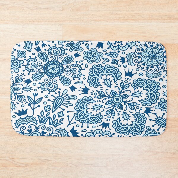 Item preview, Blue Floral bohemian print  designed and sold by TraveliteDesign.
