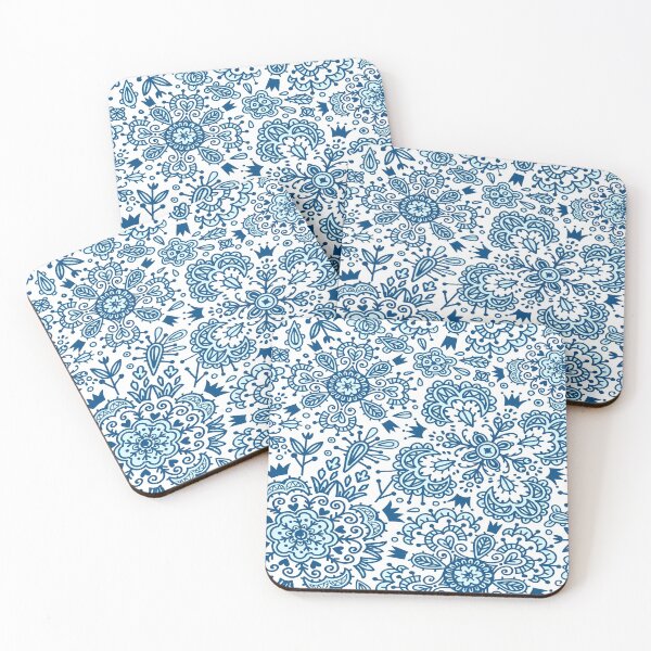 Item preview, Blue Floral bohemian print  designed and sold by TraveliteDesign.