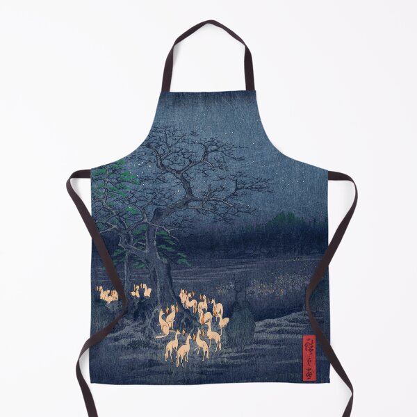 Item preview, Foxes at Night Shrine Vintage Ukiyo-e Japanese Art designed and sold by VintageArchive.