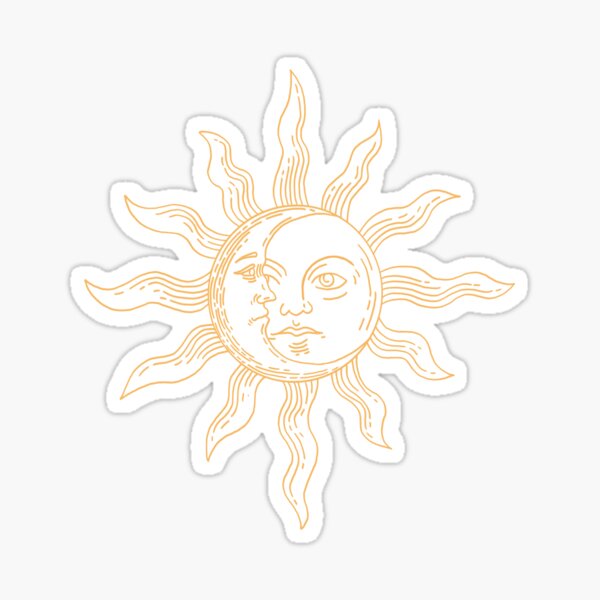 Spiritual Sun and Moon' Sticker