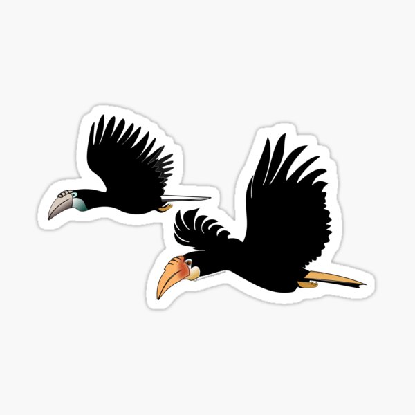 Blyth's hornbill - The Symbol of True Love Sticker