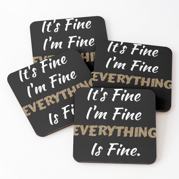 Item preview, It's Fine, I'm Fine, Everything Is Fine. Leopard Everything, Sarcastic, Funny, Mom, Mood designed and sold by ColorOfIris.