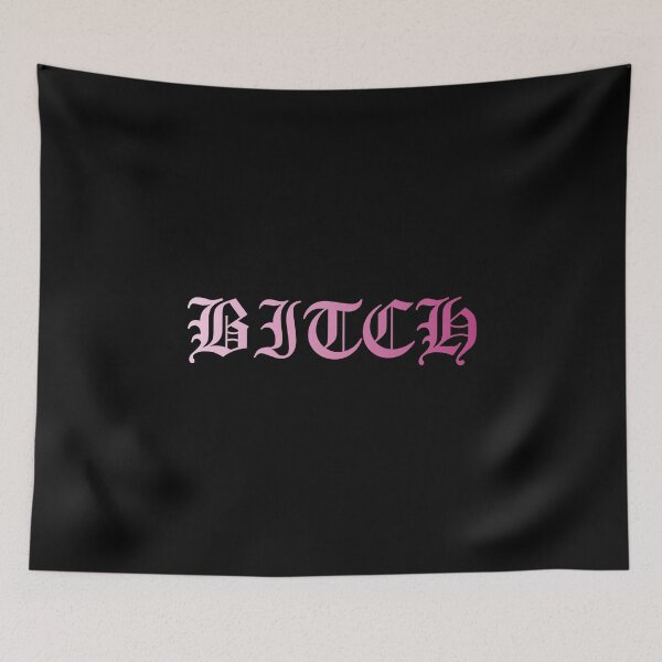Item preview, BITCH Old English font pink designed and sold by everything4eva.
