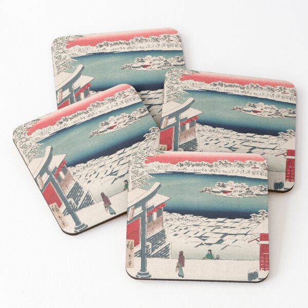Item preview, Hilltop Snow View Vintage Ukiyo-e Japanese Art designed and sold by VintageArchive.