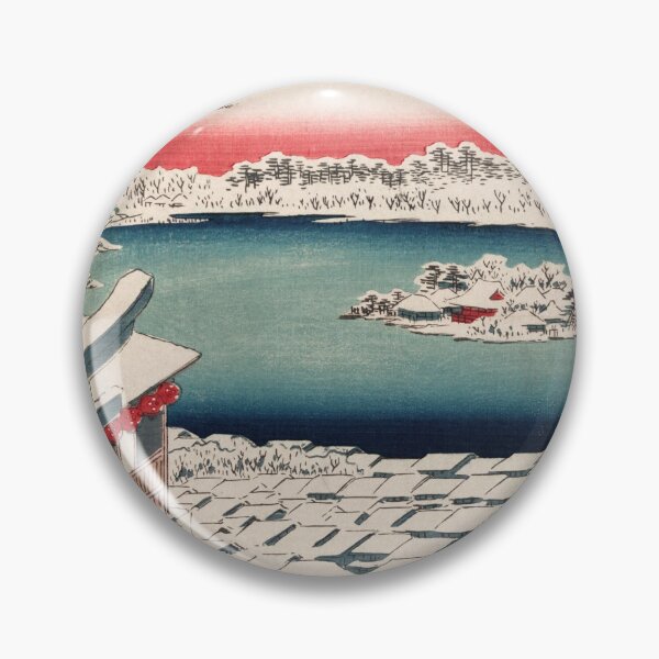 Item preview, Hilltop Snow View Vintage Ukiyo-e Japanese Art designed and sold by VintageArchive.