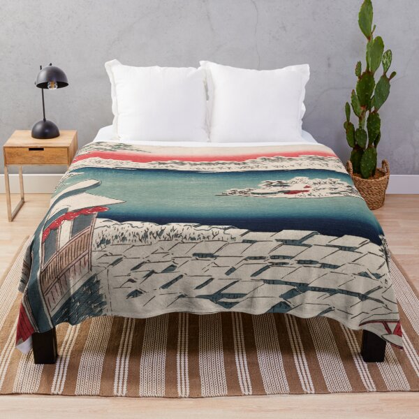 Item preview, Hilltop Snow View Vintage Ukiyo-e Japanese Art designed and sold by VintageArchive.