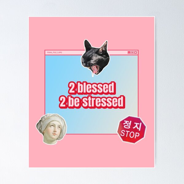 Item preview, 2 blessed 2 be stressed designed and sold by AladdinMktgs.