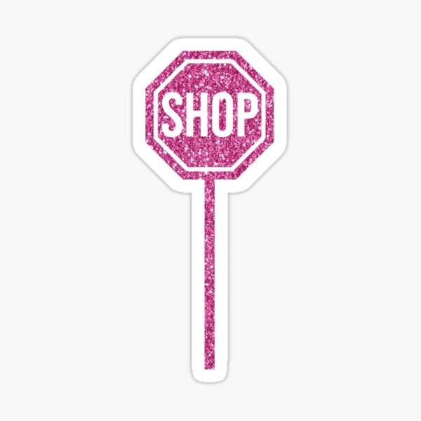 Item preview, SHOP sign - pink glitter designed and sold by Julia Santos.