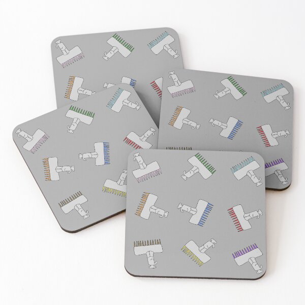Item preview, Cute greyish multichannel pipettes in rainbow designed and sold by fogoosherie.
