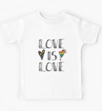 Camiseta para niños Love Is Love Doodles LGBT