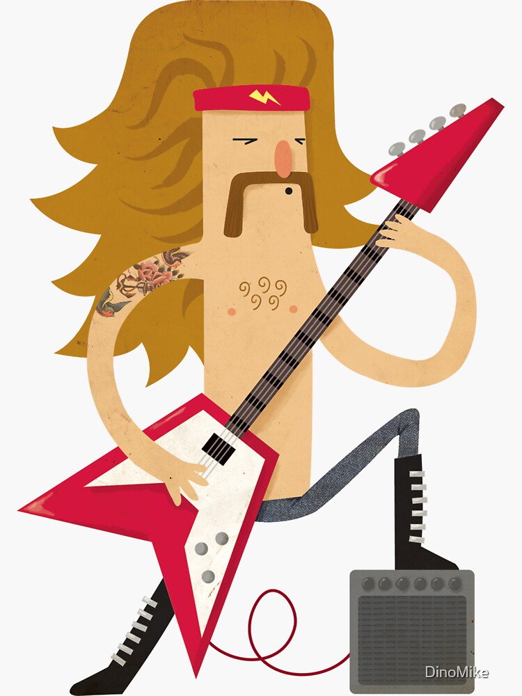 Thumbnail 3 of 3, Sticker, For Those About To Rock designed and sold by DinoMike.