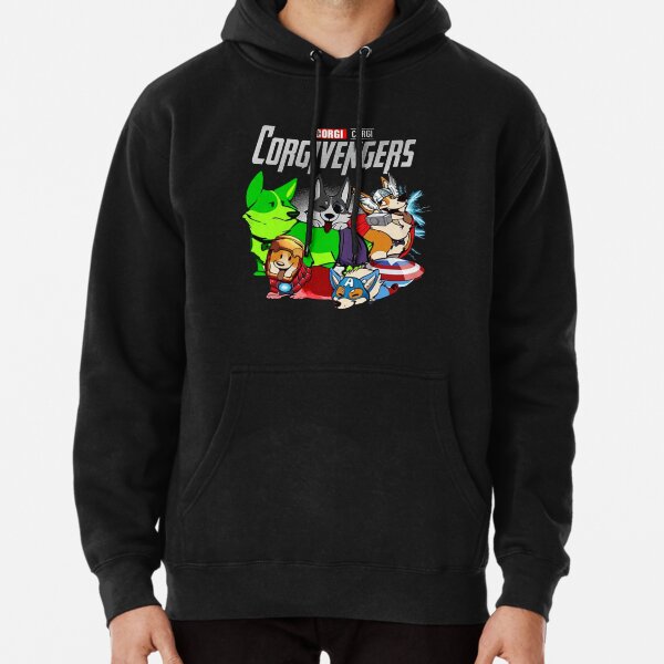 Funny Corgi Corgivengers Pullover Hoodie