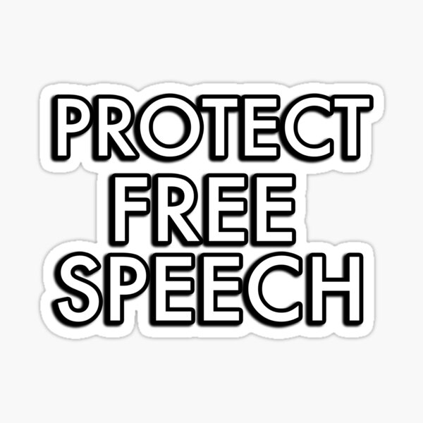 protect-free-speech-shirt-and-sticker-sticker-for-sale-by-doggincat