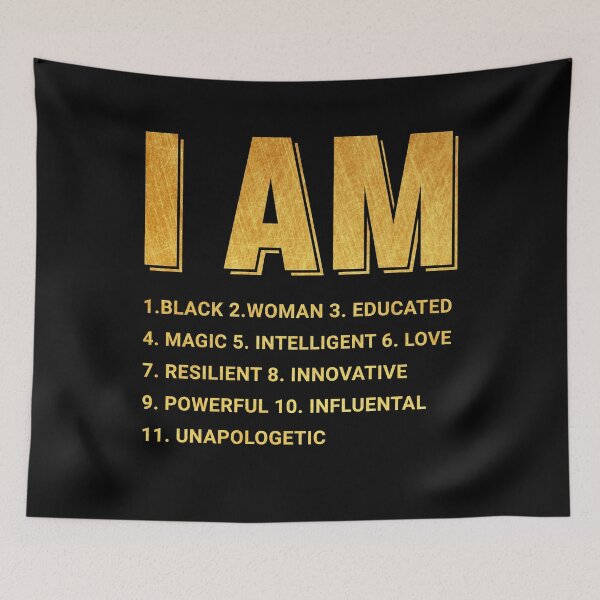 Item preview, I Am Black Woman Educated Melanin Black History Month designed and sold by topdesignarts.