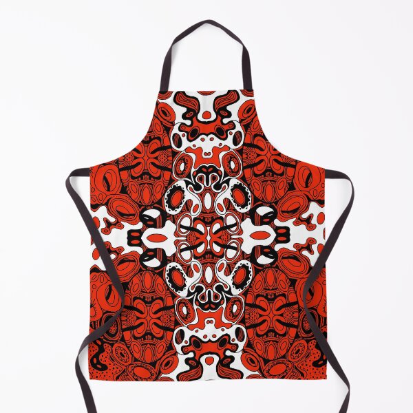 Aperçu de l'œuvre Modèle Aussie Tangle 13 miniature en noir blanc et rouge créée et vendue par Heatherian.