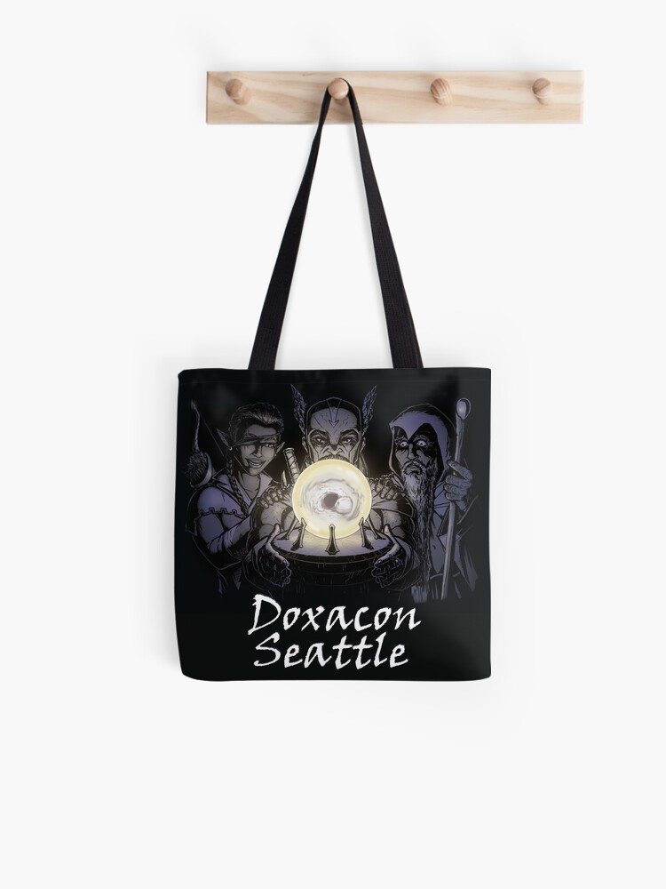 Thumbnail 1 of 2, Tote Bag, Doxacon Seattle 2021 - Large Text designed and sold by DoxaconSeattle.