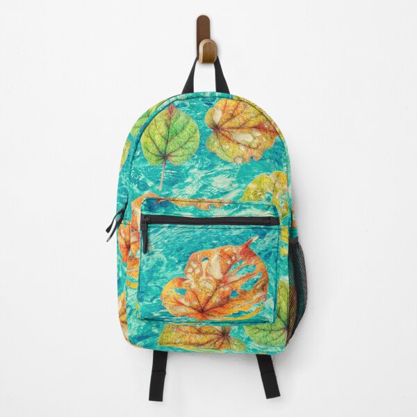 Item preview, The drama of broken leaves on turquoise water. designed and sold by anneliesfineart.