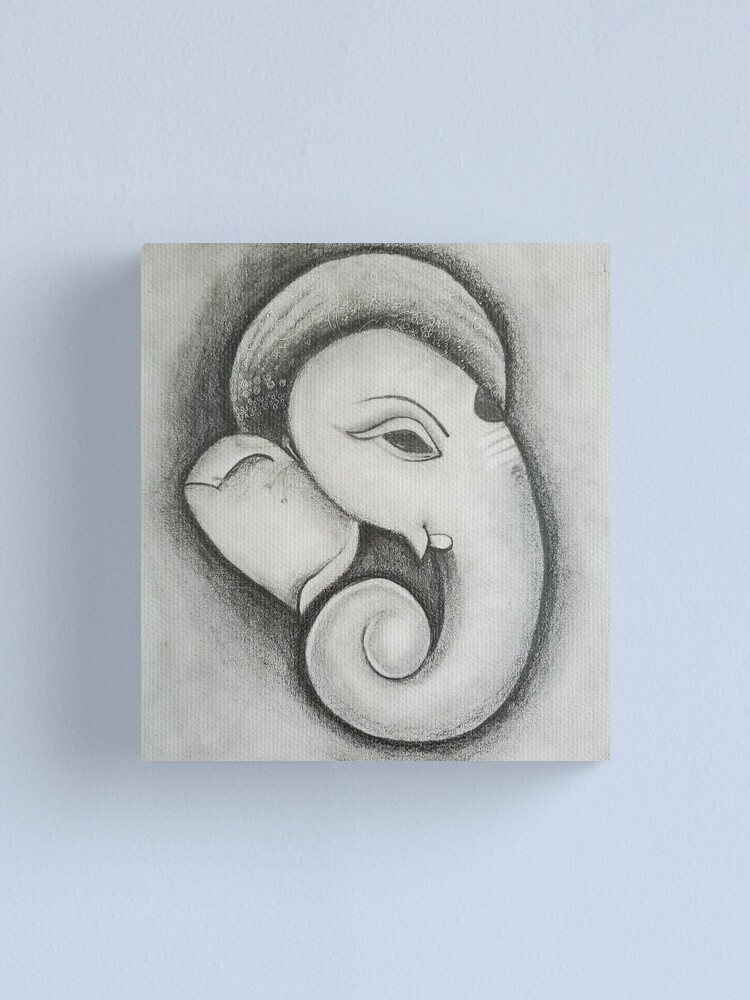 Black & White Ganesh Ji Pencil Sketch Poster, Size: 16.5 X 23.4 Inch at Rs  800/piece in Bhopal