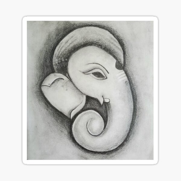 Buy TARGET PUBLICATIONS Ganpati Bappa | Handmade | Modern Art Pen Sketch  Drawing | Portrait Religious Wall Painting Photo Frame | 13 x 9.5 inch |  Brown Frame, Black and White Online In India At Discounted Prices