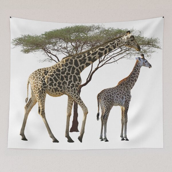 Item preview, Giraffe mom with baby - safari in Kenya / Africa designed and sold by TShirtsundMehr.