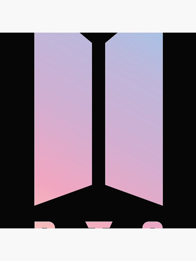 BTS logo ( black background ) 