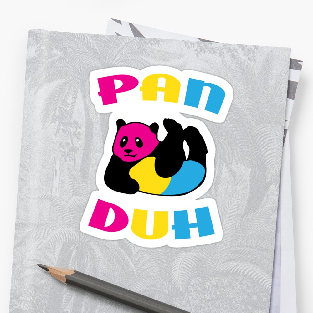 Pan Duh Panda Pansexual Lgbt Pride Sticker By Gyenayme