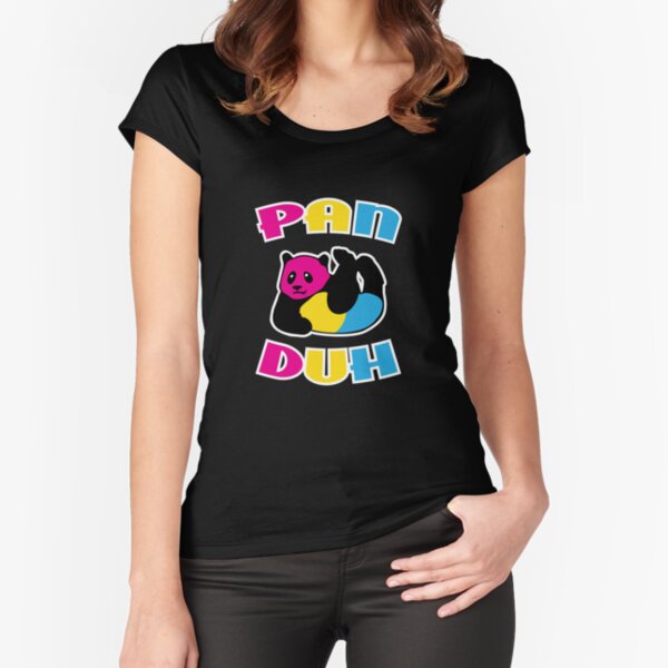 Pan Duh Panda Pansexual LGBT Pride Fitted Scoop T-Shirt