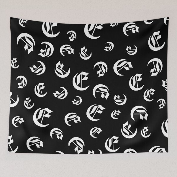 Item preview,  E – Old English Initial White Letter E Pattern  designed and sold by Typeglyphs.