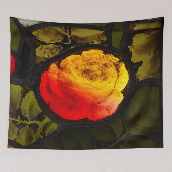 Item preview, Stained Glass Window of Flowers designed and sold by shahramroj.