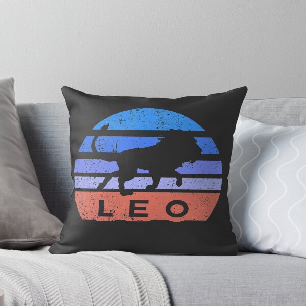 Artikelvorschau, Leo Tierkreis Retro Sonne blau und orange entworfen und verkauft von CecyLL.