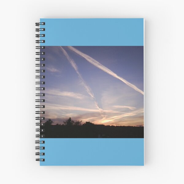 Item preview, Sunset with Con Trails Photo designed and sold by Julia Woodman.