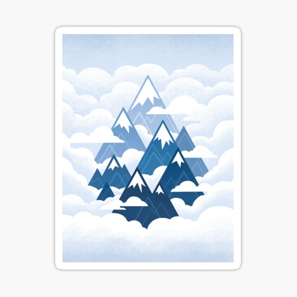 Item preview, Misty Mountains : Blue designed and sold by Wayne Minnis.