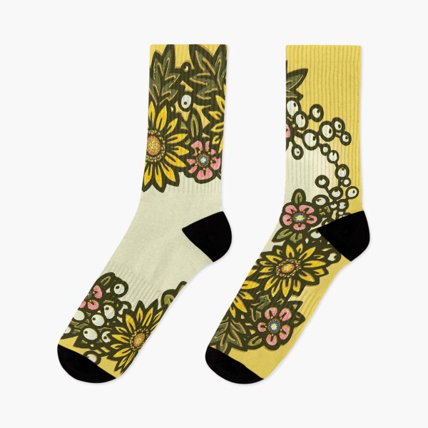Item preview, sunflowers and rosebuds  designed and sold by sandpiperstudio.