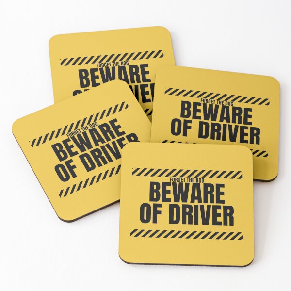 Item preview, FORGET THE DOG, BEWARE OF THE DRIVER, SUNFLOWER YELLOW designed and sold by wildwhimsical.