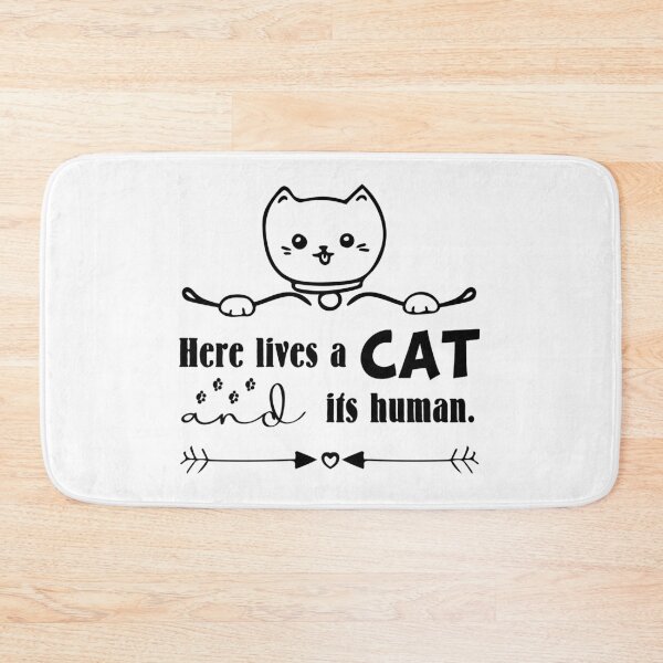 Item preview, Here Lives A Cat Its Human- Cat Puns designed and sold by shivani21061993.