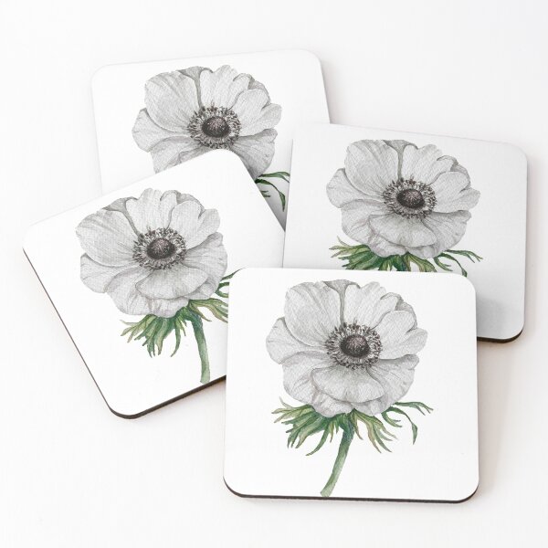 Item preview, Watercolor White Anemone designed and sold by Happy Life Graphics.