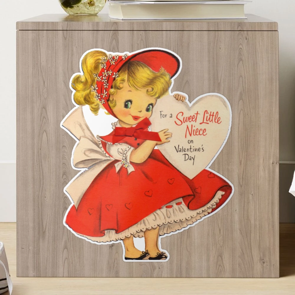 For a Sweet Little Niece Vintage Valentine's Day Card Art Print for Sale  by Bellathewilde