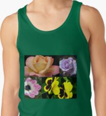Vibrierende Sommer-Blumen-Collage Tank Top