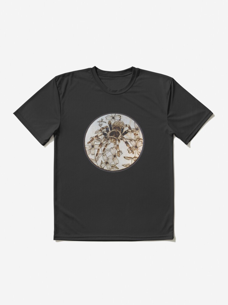 Thumbnail 2 of 7, Active T-Shirt, Tarantula Woodburning Original Artwork! designed and sold by toadcrafts.