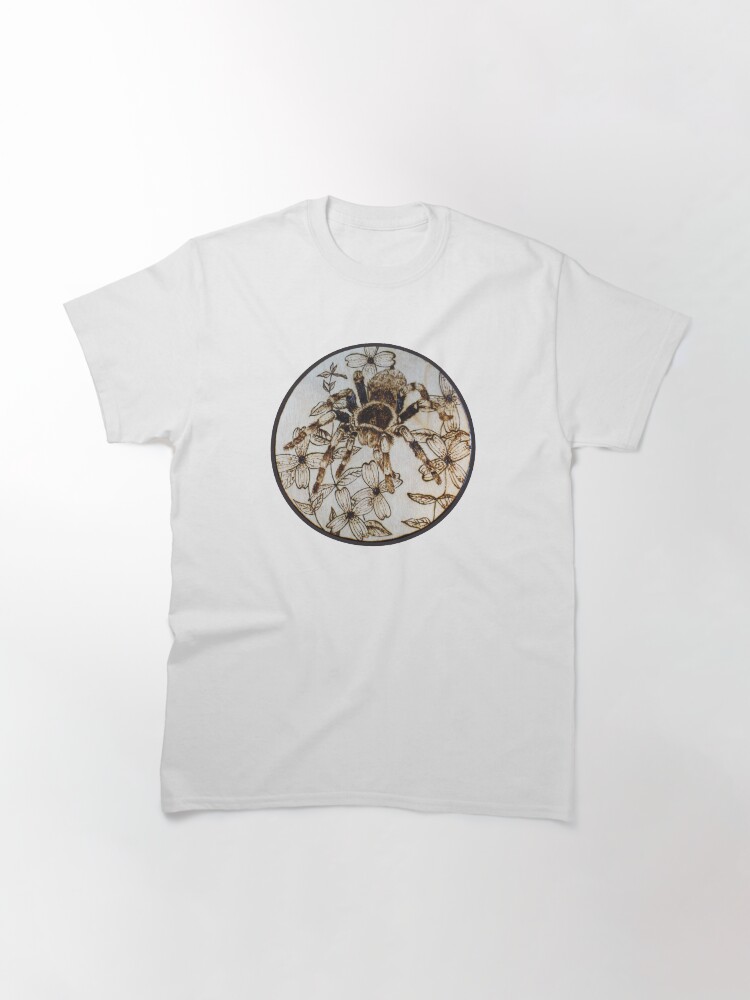 Thumbnail 3 of 7, Classic T-Shirt, Tarantula Woodburning Original Artwork! designed and sold by toadcrafts.