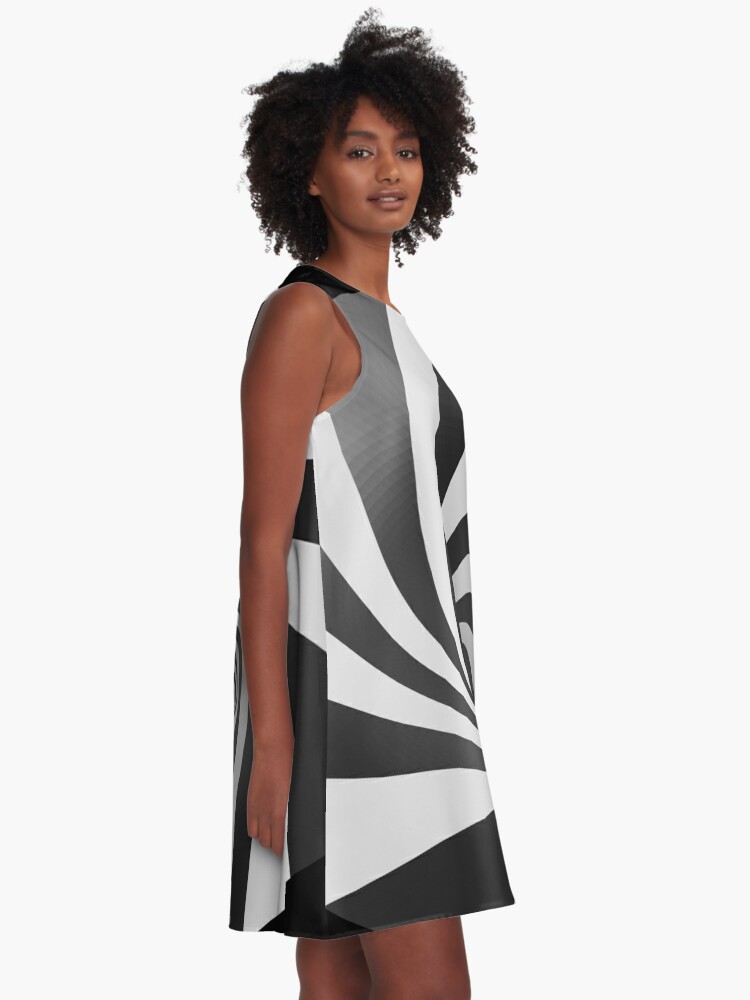 Wormhole Spiral 3D Illusion | A-Line Dress