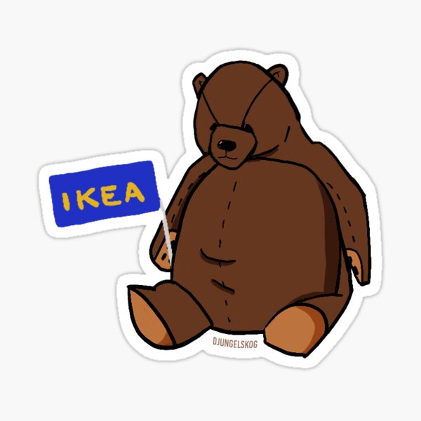 Ikea Bear Stickers for Sale