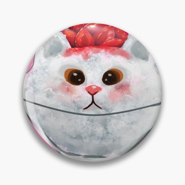 Item preview, Snow cone cat in pink background designed and sold by Geraldine-N.