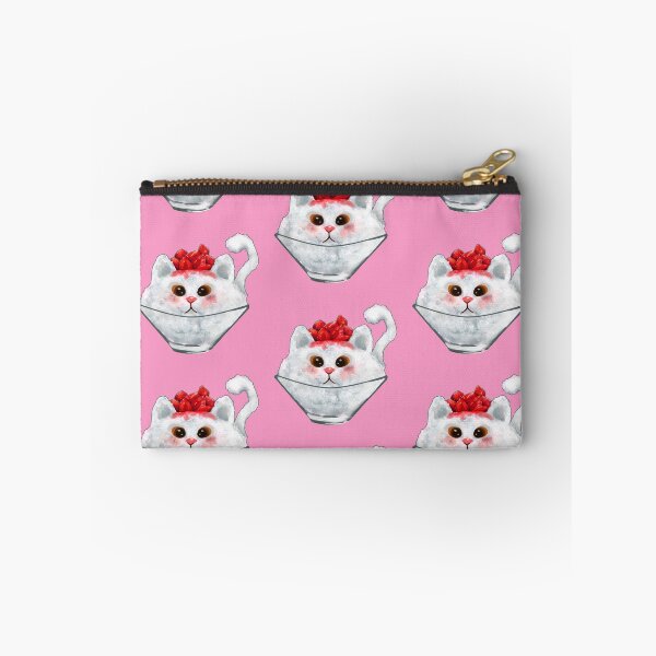 Item preview, Snow cone cat in pink background designed and sold by Geraldine-N.