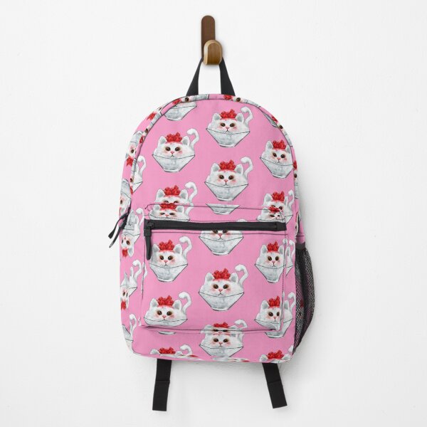 Item preview, Snow cone cat in pink background designed and sold by Geraldine-N.