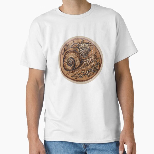 Snail Wood-burned Original Art! Classic T-Shirt
