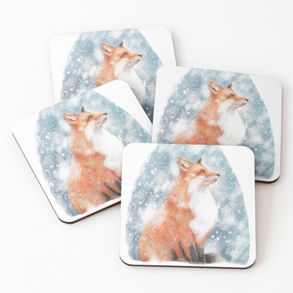 Item preview, Fox in snow designed and sold by annasyroed.