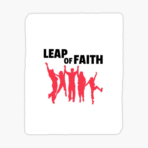 leap-of-faith-idiom-sticker-for-sale-by-idiomatics-redbubble